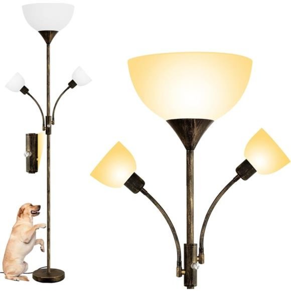 Tree Floor Lamp, Standing Lamp, 9W Torchiere Floor Lamp with Reading Lamps - Picture 1 of 7